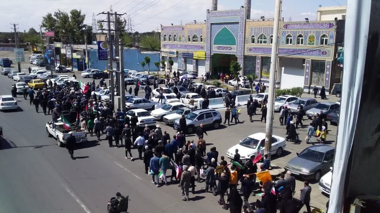 حضور مردم و مسئولان چهاردانگه در راهپیمایی روز قدس