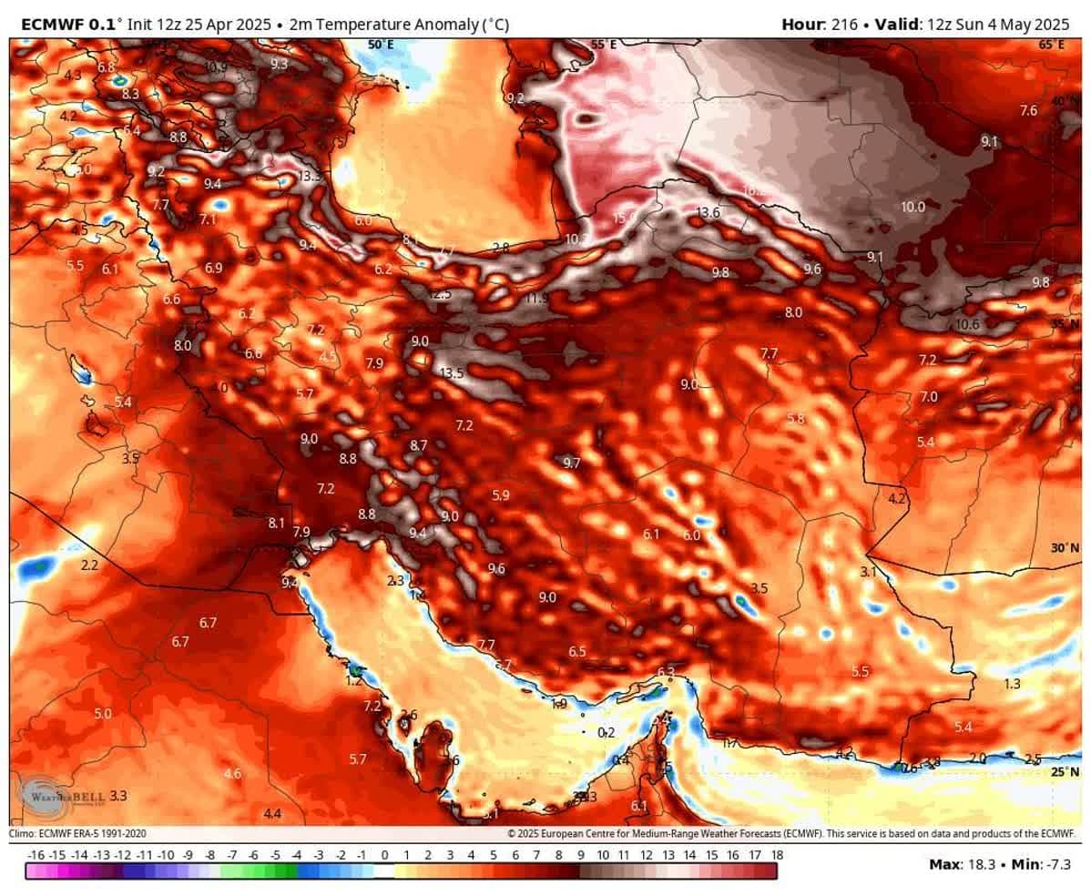 افزایش محسوس دما همچنان ادامه دارد افزایش محسوس دما همچنان ادامه دارد