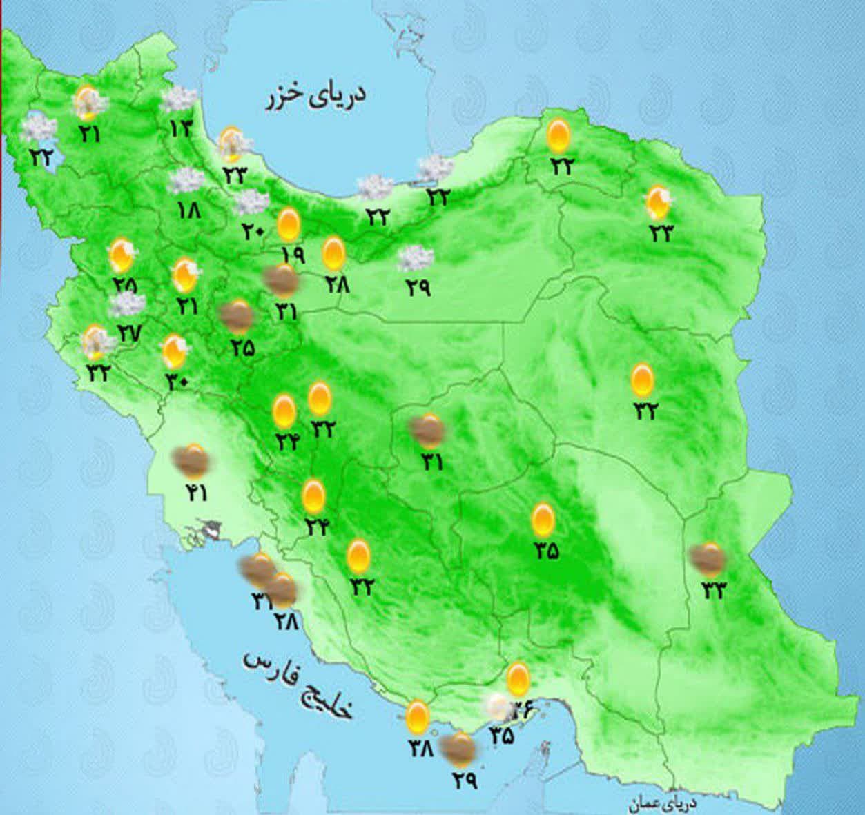 رگبار و باد شدید در مناطق شمالی کشور رگبار و باد شدید در مناطق شمالی کشور
