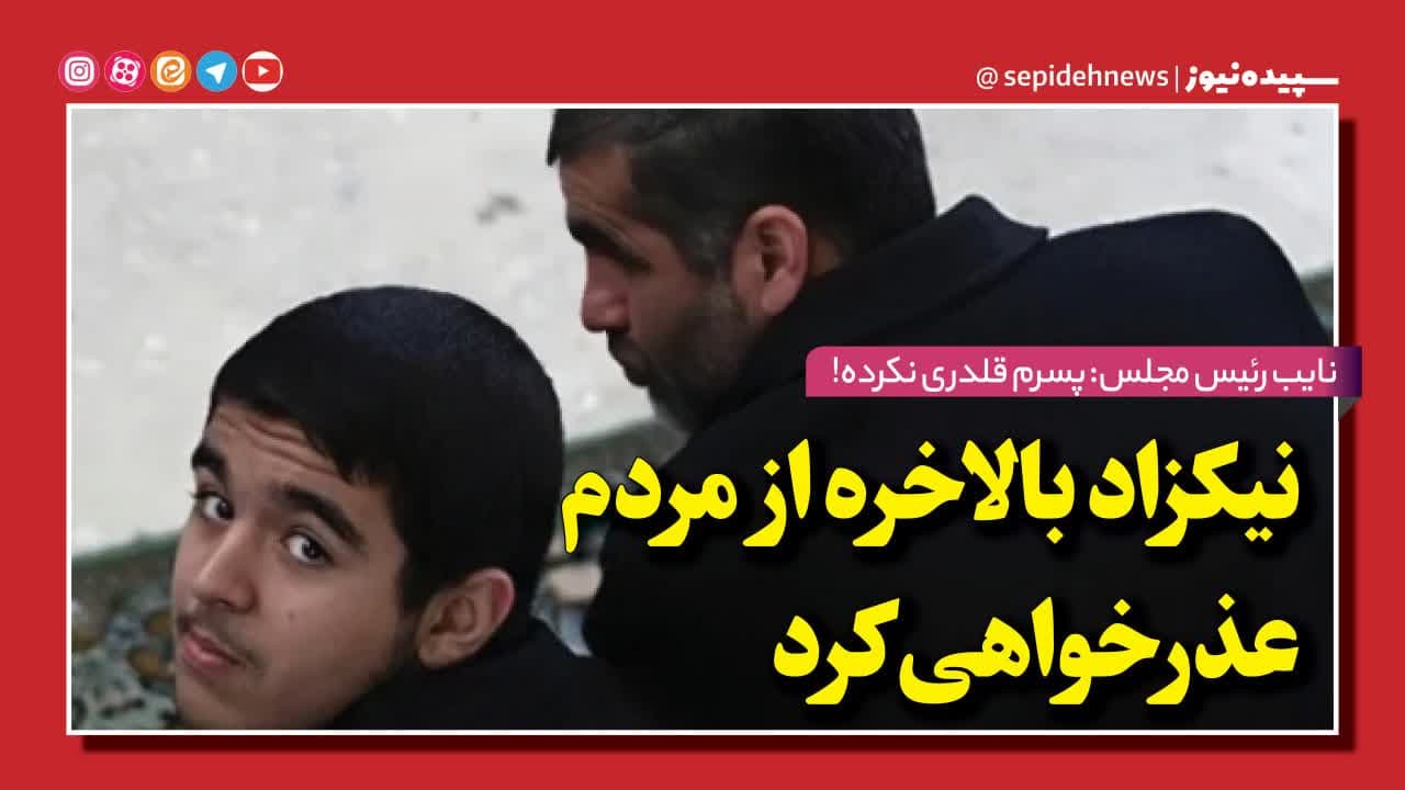 نیکزاد بالاخره از مردم عذرخواهی کرد/نایب رئیس مجلس: پسرم قلدری نکرده!