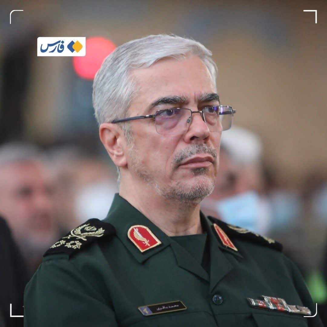 سرلشکر باقری، رئیس ستادکل نیروهای مسلح، در حملۀ رژیم صهیونیستی به شهادت رسیده است سرلشکر باقری، رئیس ستادکل نیروهای مسلح، در حملۀ رژیم صهیونیستی به شهادت رسیده است