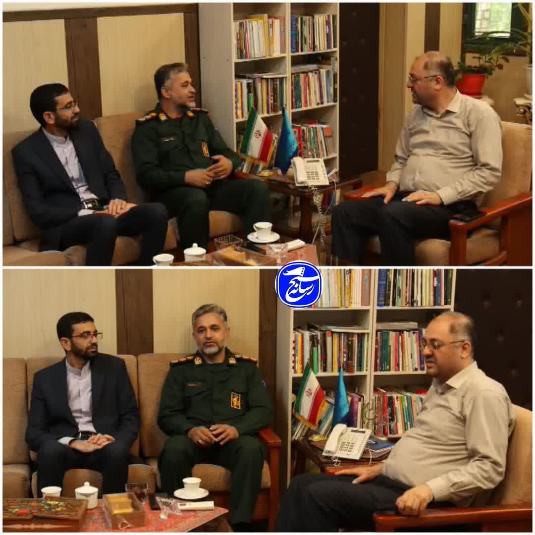 دیدار مسئول ستاد تخصصی اقشارسپاه حضرت سیدالشهدا (علیهالسلام) و مسئول سازمان بسیج رسانه استان تهران با مدیرکل روابط عمومی صدا و سیما دیدار مسئول ستاد تخصصی اقشارسپاه حضرت سیدالشهدا (علیهالسلام) و مسئول سازمان بسیج رسانه استان تهران با مدیرکل روابط عمومی صدا و سیما