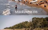 تصویری هولناک از پسروی آب  ساحل دریای خزر در منطقه تالاب میانکاله