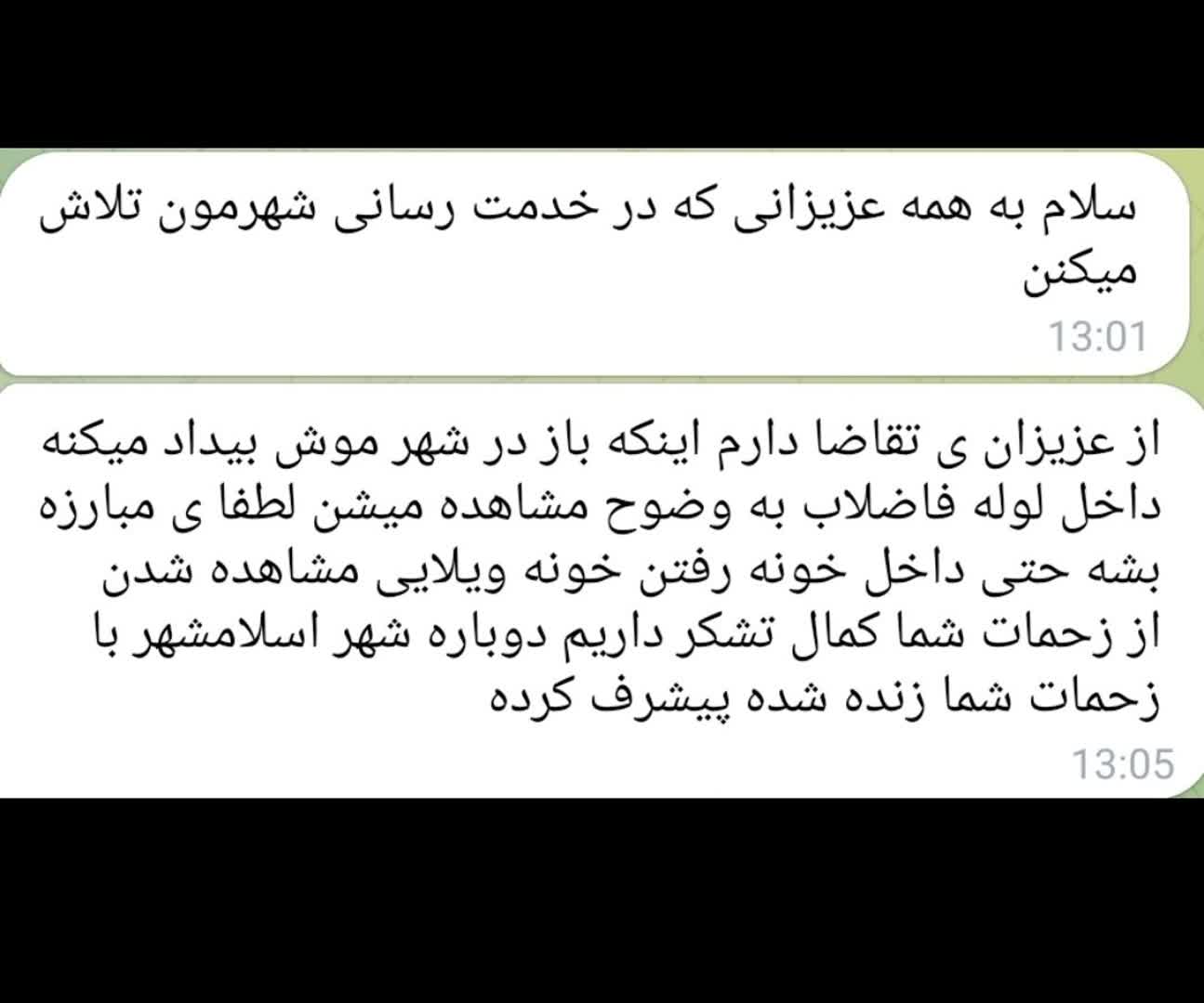 تابستان تمام شد اما جولان موش ها در اسلامشهر نه! تابستان تمام شد اما جولان موش ها در اسلامشهر نه!