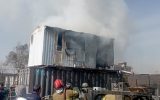آتش سوزی کانکس تعمیر خودرو با تلاش آتش‌نشانان چهاردانگه مهار شد